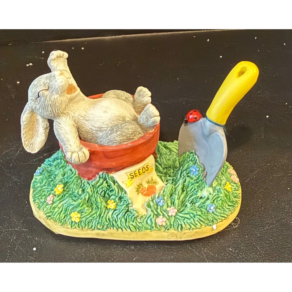 Charming‎ Tails Fitz Floyd Gardening Break Figurine Bunny Rabbit 87/364